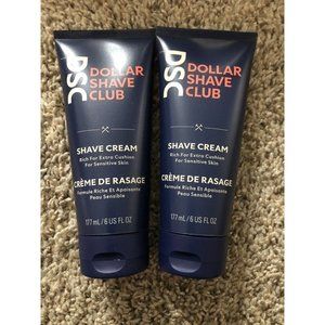 DSC Dollar Shave Club Shave Cream Rich for Extra Cushion, Sensitive Skin 6oz 2PK